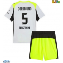 Borussia Dortmund Ramy Bensebaini #5 Bortedraktsett Barn 2025-26 Kortermet (+ Korte bukser)